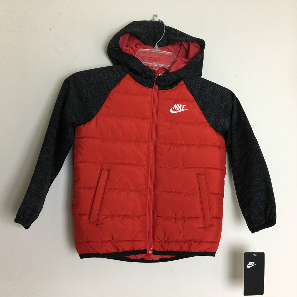 NIKE Boys Full Zip Hooded Jacket Size 4 New